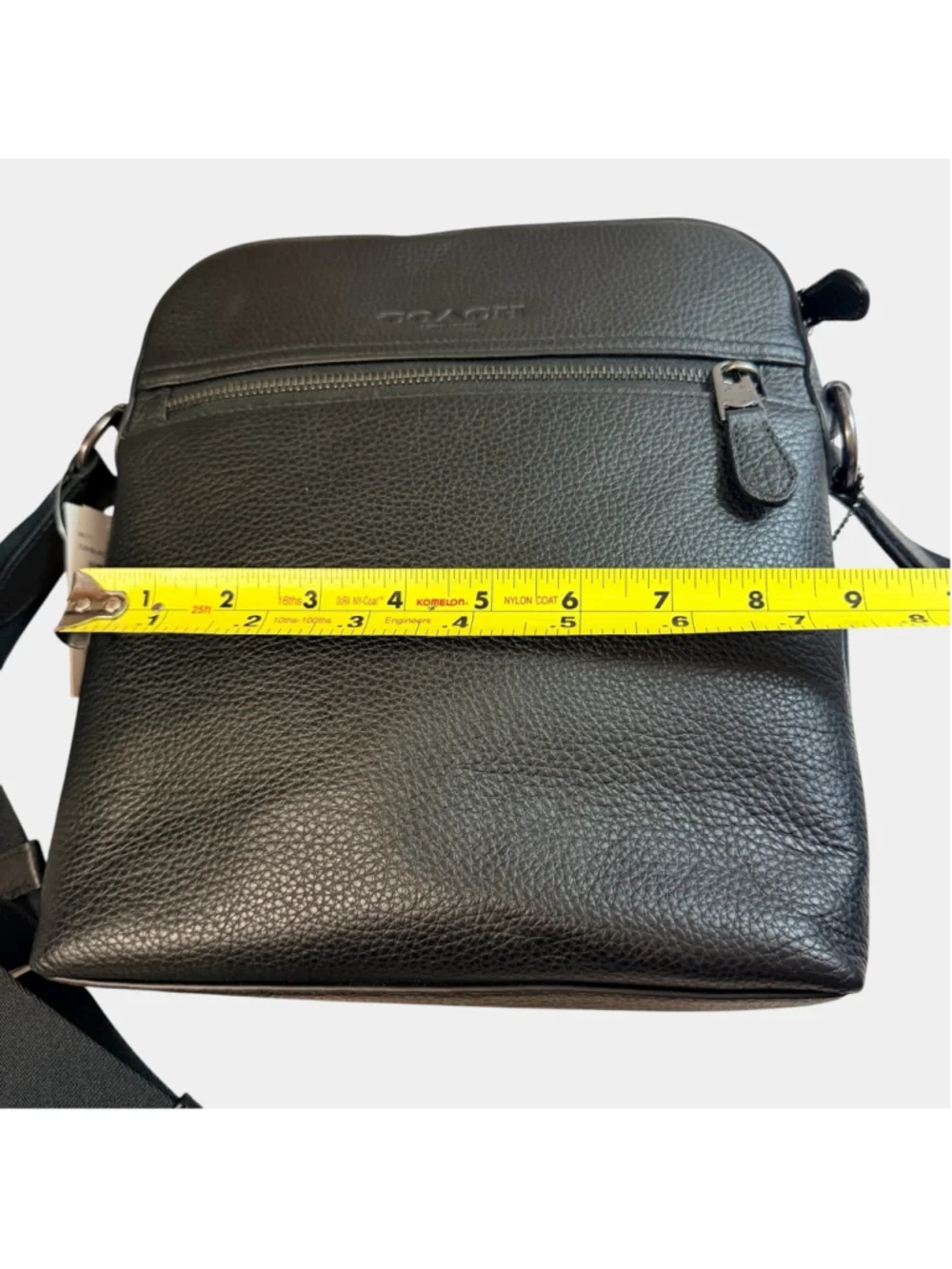 Coach Houston Flight Smooth Leather Crossbody Messenger Bag Black Unisex NWT - Picture 8 of 16